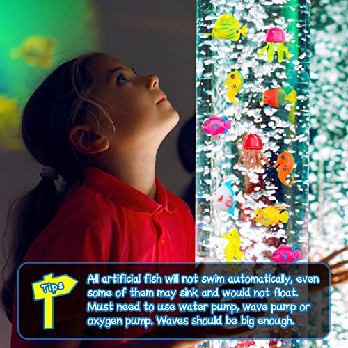 Image of Weewooday 20 Pcs Artificial Moving Fishes Floating