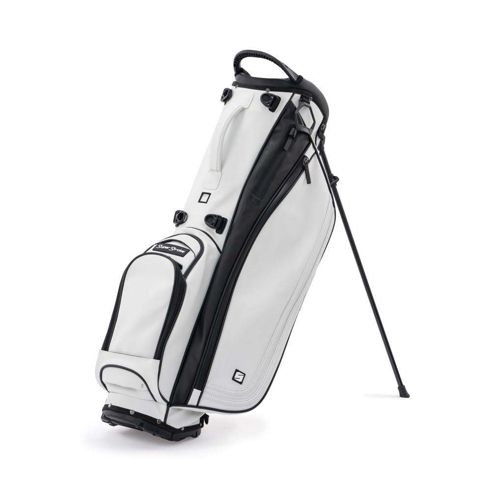 SuperStroke Golf Bag with Stand for Men & Women, Easy to Carry, Light Weight & Durable, White, One Size