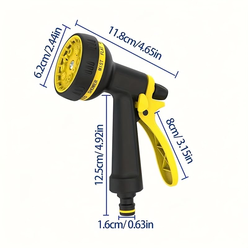 Tubo Acqua Giardino,Canna Acqua Giardino Tubo da giardino telescopico 3X, pistola ad alta pressione for autolavaggio, modalità di irrigazione regolabile, tubo da giardino(1/2''_125FT)