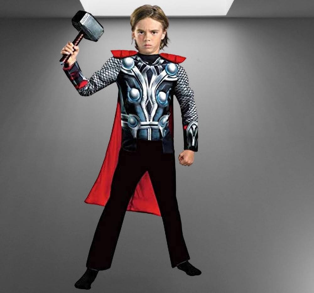 ULTIMATE LOOKS Hosiery Fabric Thor Avenger Superhero Costume For Kids Halloween Dress Fancydress Birthday Gift | Cosplay Bodysuit for Boys and Girls (5-6 Years), Thorr (B0CT55F49J) Amazon Price History, Amazon Price Tracker