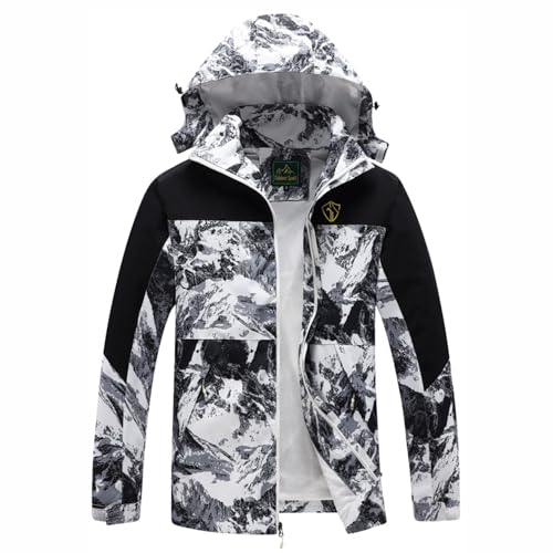 GIISAM Rain Jacket for Men, Mens Waterproof Raincoat Lightweight Rain Jackets Outdoor Rain Coat Windbreaker with Hood