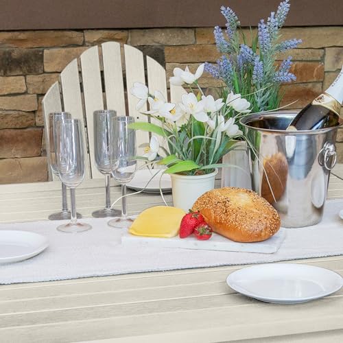 Image of Highwood 5 Piece Hamilton Square Counter Height Dining Set, Whitewash