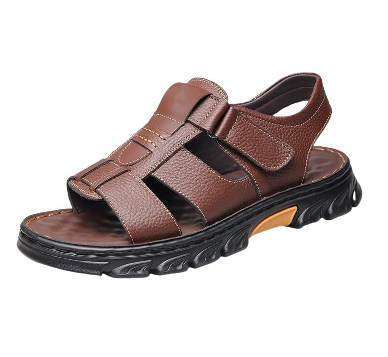 Men's Adjustable Trendy Sandals – Casual Outdoor Walking Shoes with Hook & Loop Fastener – Versatile & Comfy in Assorted Colors