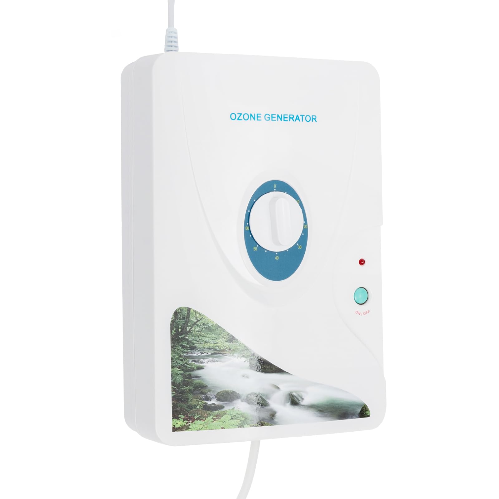 Generator ozonowy oczyszczacz powietrza, 8 W 600 mg/h, urządzenie ozonowe, oczyszczacz powietrza z 2 tubkami powietrznymi do użytku w domu lub w biurze