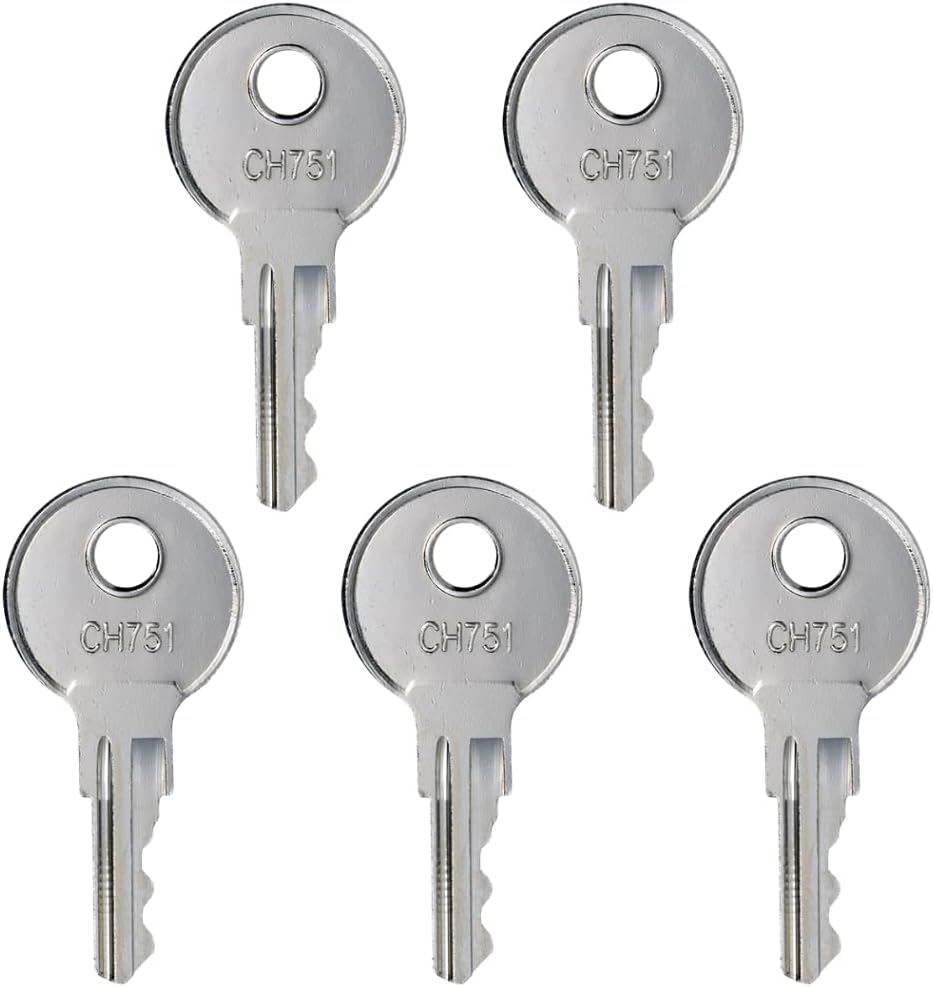 5 Pcs RV Replacement Baggage Door Key Ch751 Trailer Camper Compartment Door Hatch Key CH 751 RV Standard Key Set