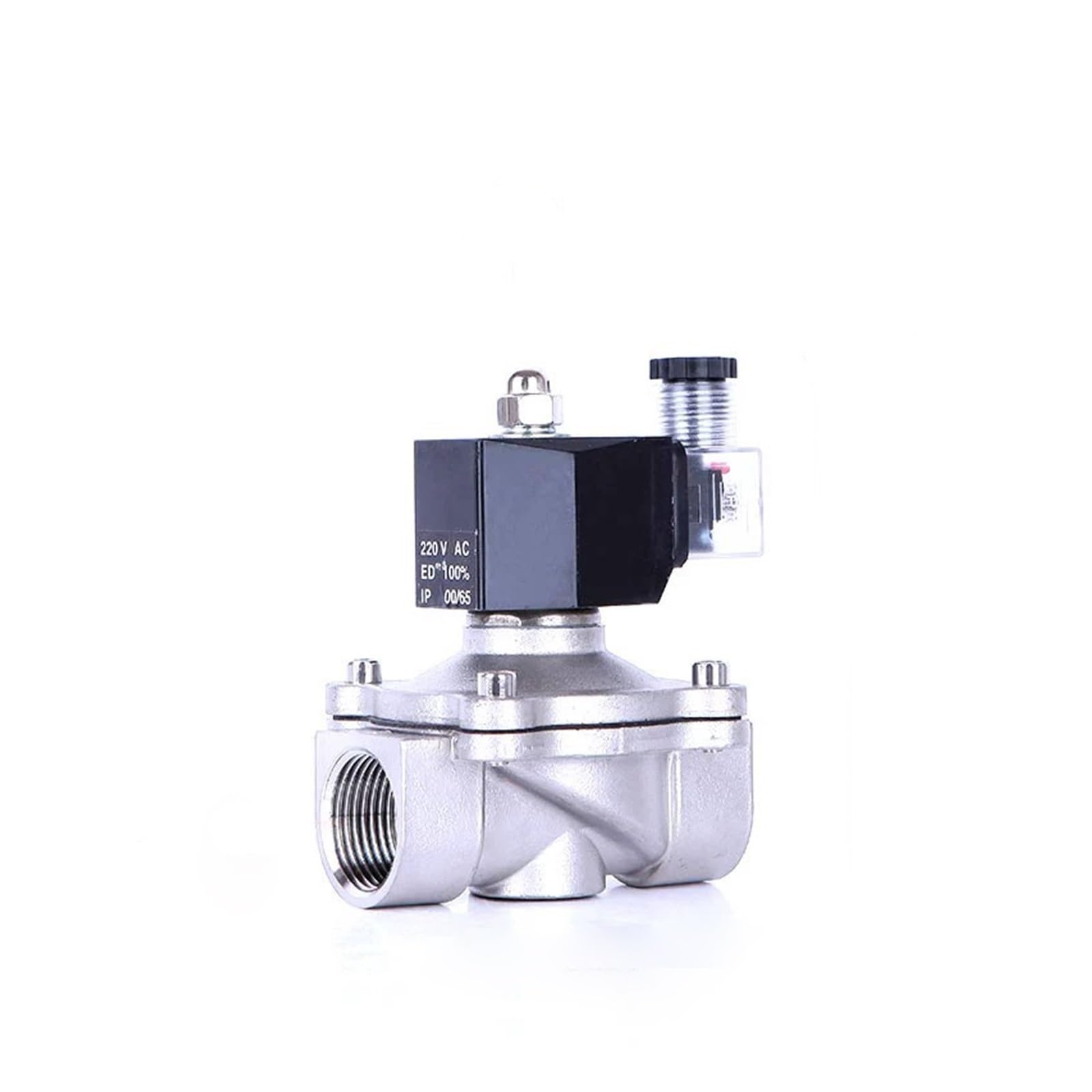 Électrovanne normalement fermée en acier inoxydable 3/4" 240V IP65