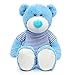 MaoGoLan Big Teddy Bear Blue Cute Soft Giant Teddy Bear Stuffed Animals Plush 35' for Girls Girlfriend,Blue