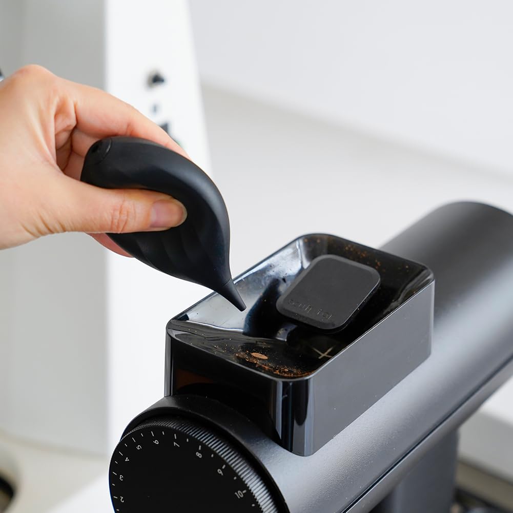 watchget Juego de herramientas de limpieza de molinillo de café, cepillo limpiador de molinillo de café, soplador de aire y cepillo de barra de café, herramienta de limpieza profesional de espresso