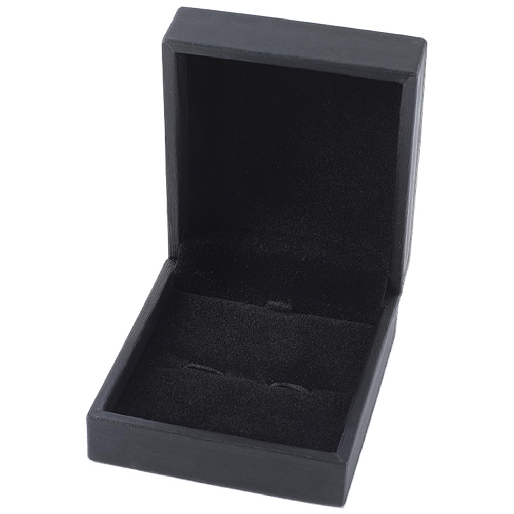 Beebeecraft Cufflinks Box Paper Cardboard 2 9x3 3x1 5 Inch Small Rectangle Black Cuff Links Gift Box for