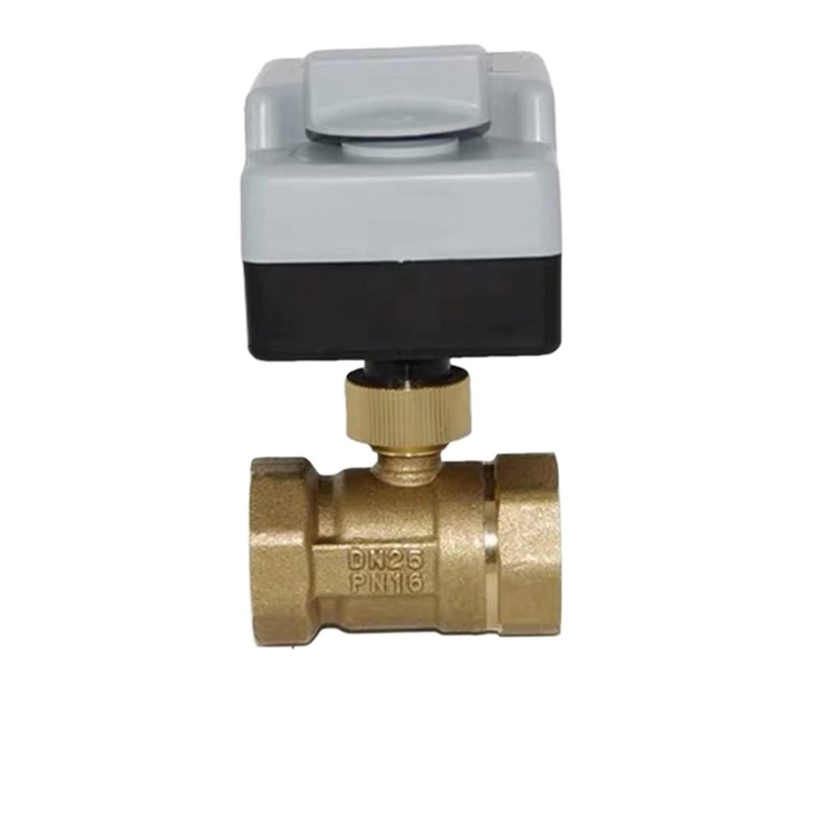Válvula eléctrica de latón DN15 DN20 DN25, válvula de bola motorizada de 2 vías y 3 vías, actuador eléctrico de tres cables con interruptor Manual(DN15,3-WAY_1)