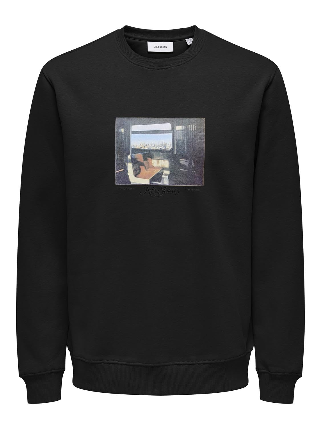 Sudadera Estampada de Manga Larga para Hombre ONLY&SONS, Cuello Redondo, Casual, Moderna y versátil