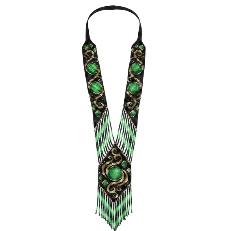 Bijou traditionnel de luxe Collier Gerdan ukrainien mosaïque