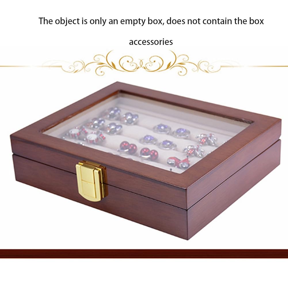 Caja de Gemelos de Cristal para Hombre, Caja de exhibición de colección Pintada, Almacenamiento, Caja para presentación de joyería, Anillos, 1 Unidad