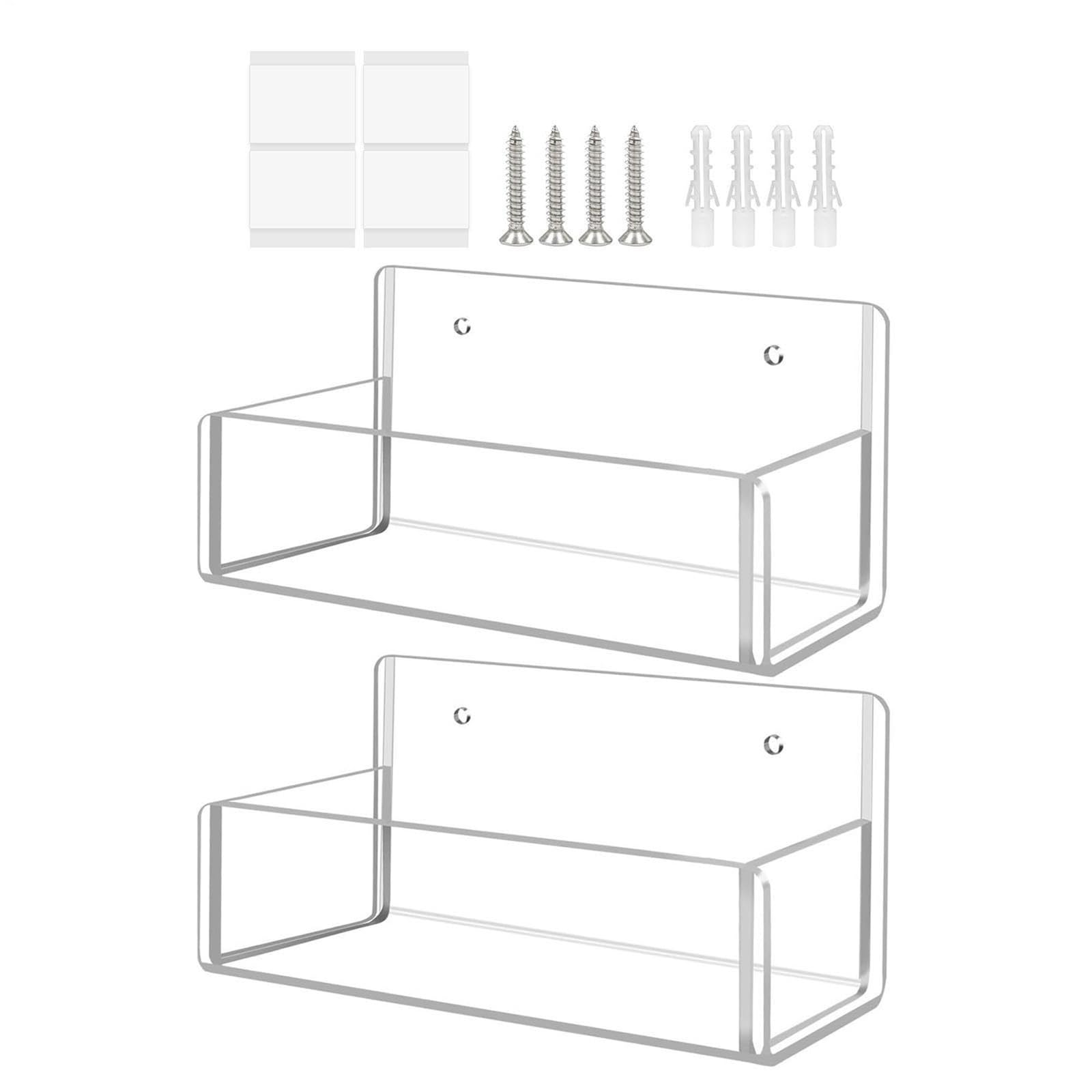 FSLXZPKJ Acrylic Kitchen Cupboard Door Organizer – 2pcs Clear Pantry Hanging Racks for Condiments Light Luxury Appeal