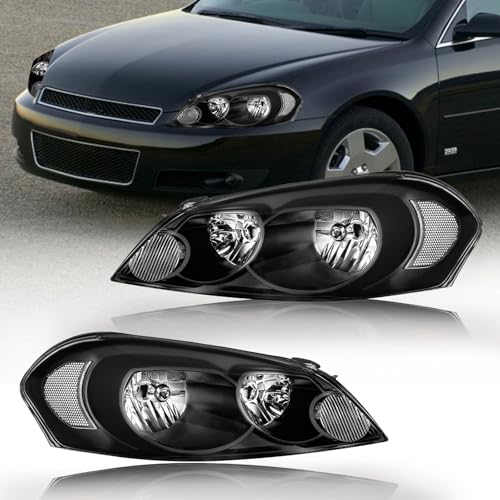 Headlight Assembly for 2006-2016 Impala and Monte Carlo, black housing
