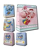 10 bolsas de regalo grandes para recién nacido, 5 diseños.