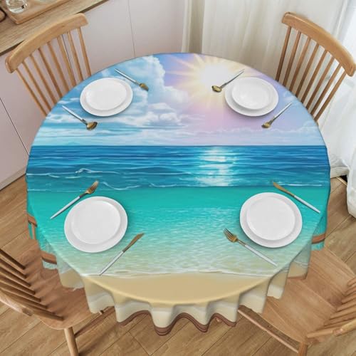 �~�`�e�[�u���N���X �E�B���h�E�r�[�` �k�� �e�[�u���J�o�[ ����h�~ ������� 152cm/60in �ۃe�[�u���E�e�B�[�e�[�u���E��Ɨp�e�[�u���Ή�