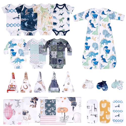 Image of littogoose 23 Piece Newborns Layette Gift Set for Boys & Girls, Newborn to 6 Months, Baby Clothes Essential