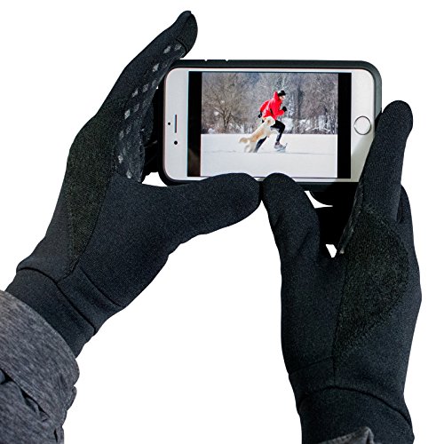 TrailHeads Men’s Running Gloves - Black Touchscreen Gloves - Lightweight Gloves - Large - Thumbnail 7