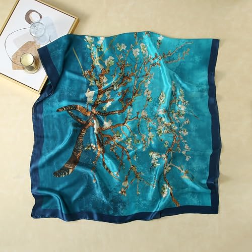 Image of MALINA Women's Polyester Silk Satin Stole Scarf - Soft Lightweight Fashion Wrap, Elegant Floral & Gradient Design, summer stole,Scarf For Women,Premium Stole,Large Size 180x90 cm'