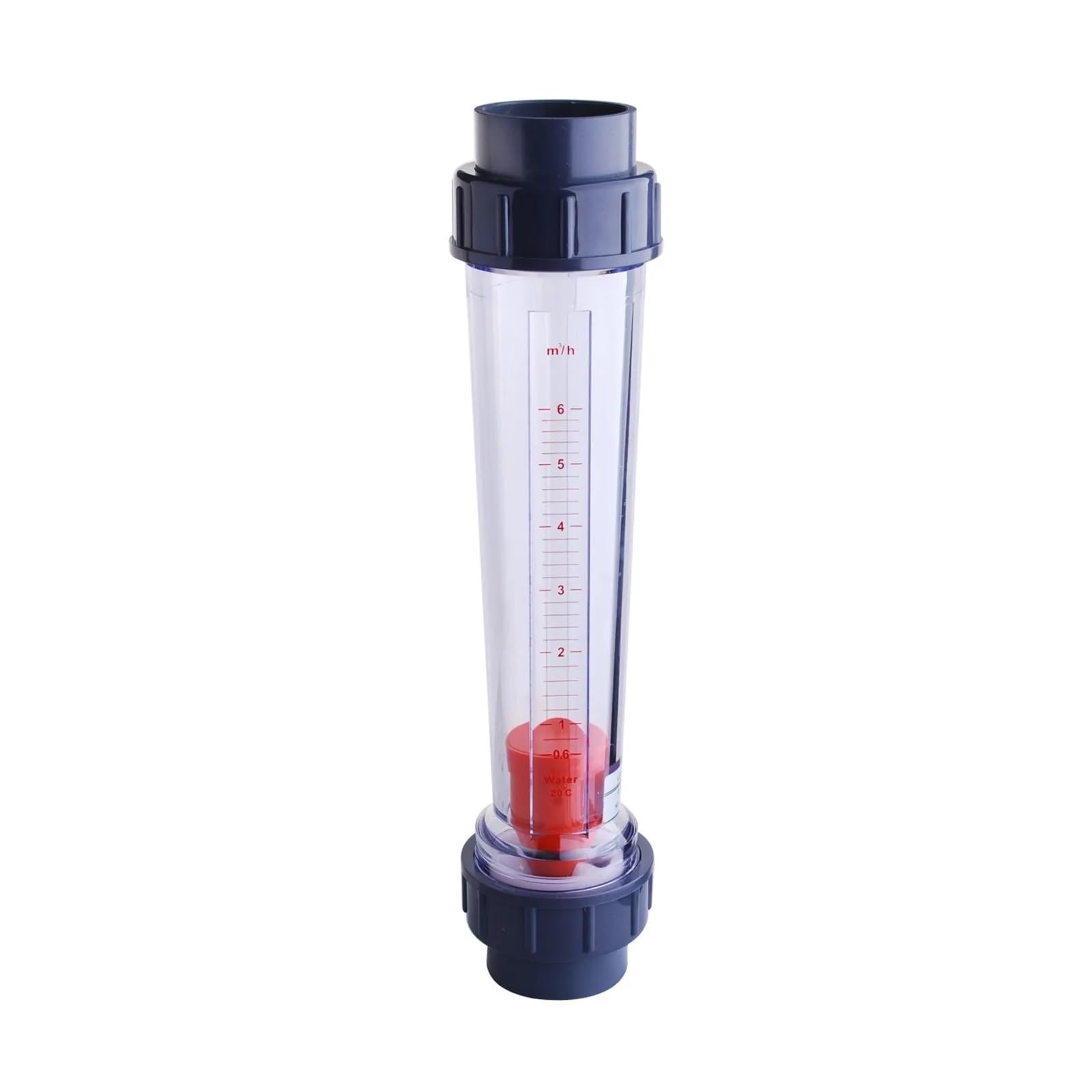 COKYIS Medidor de Flujo de Agua portátil rotámetro de Tubo de plástico Largo LZT-50(S16L)