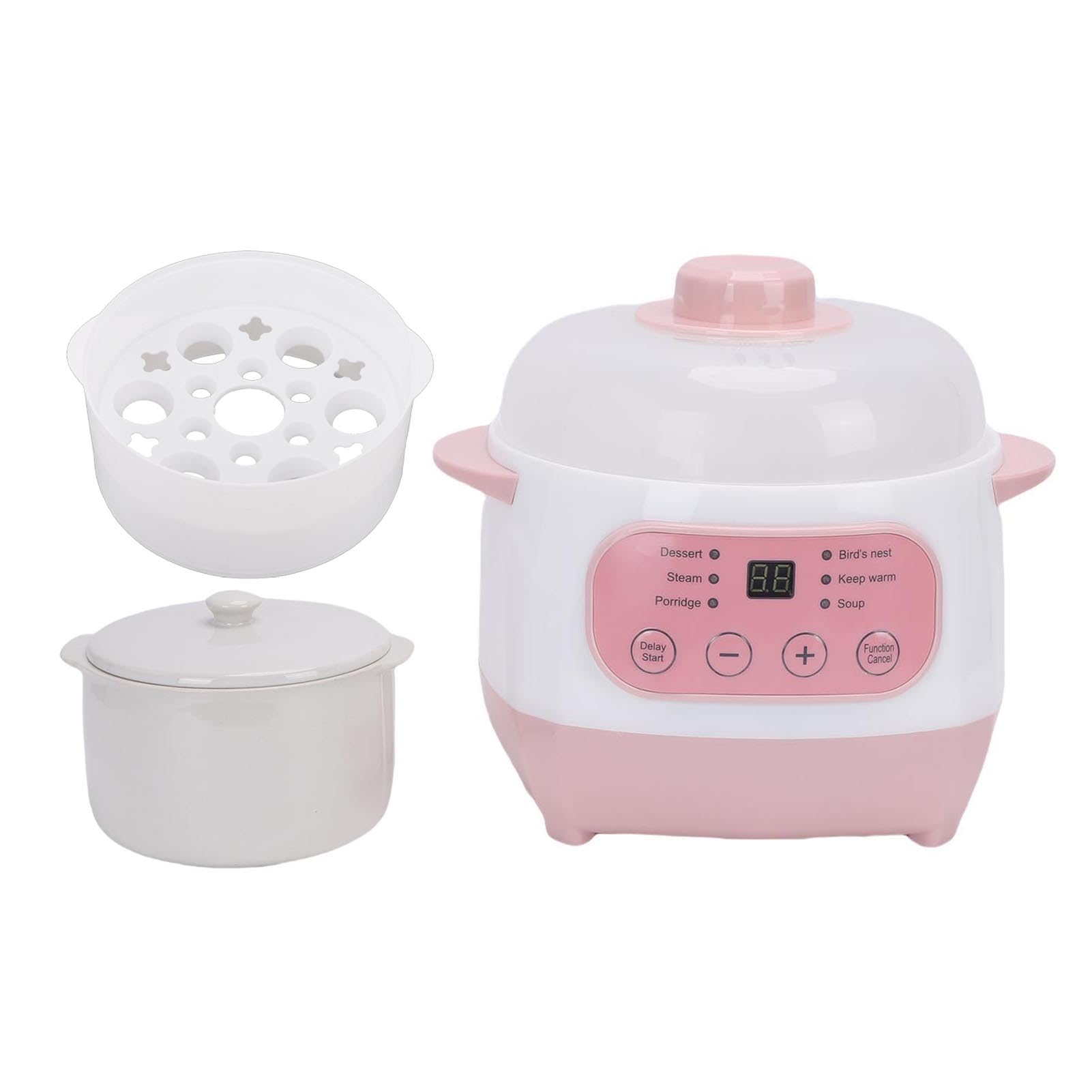 Olla de Sopa Eléctrica con Protección Inteligente contra Quemaduras en Seco, Minicocina Compacta para Preparar Comidas Fácilmente, 200W (Enchufe de la UE 220V)