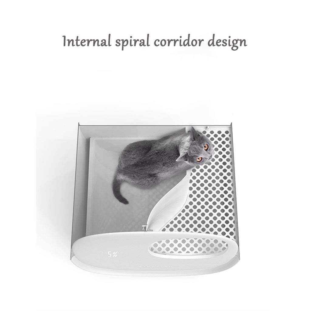 Selbstreinigende Katzentoilette Mit Deckel, Wiederverwendbares Deodorant WC Katzenklo Möbel, Geruchsfilter Haustier Katzentoilette