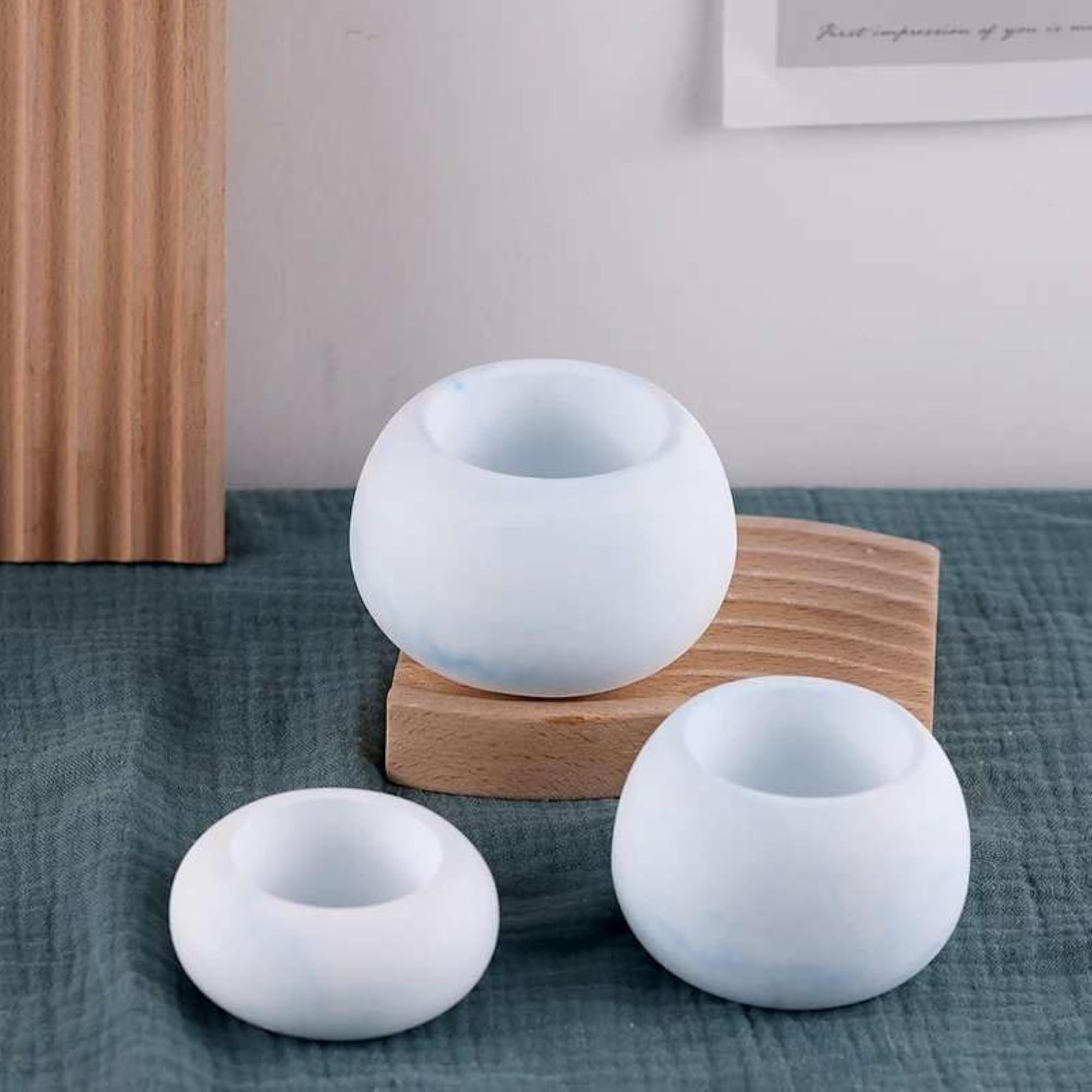 Round Silicone Mold for Concrete Candles & Succulents