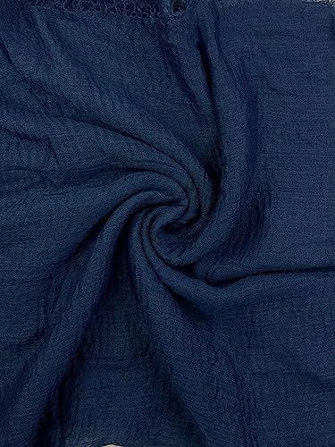 Humble Hilo Womens Woven Bohemian Style Gauze Scarf,Shawl, Head Wrap Fringed Edge Lightweight, Long Folds Small3