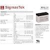 SigmasTek PCM Powercom Black Knight Pro BNT-800AP Compatible UPS Battery, 12V 7.5Ah F2