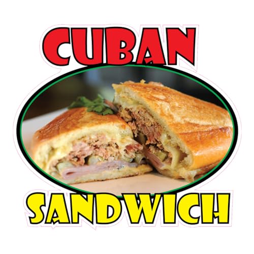 Autocollants personnalisés camion nourriture sandwich cubain vinyl 25cm