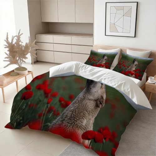 Parure de lit lévrier en microfibre douce haute densité 3D - 3