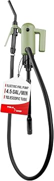 TERA PUMP TRPAIL Telescopic Wall Plug-In Pail Pump | Transfers 4.5 GPM, Electric Pail Bucket Pump, For Engine Oil, Fuel, Agricultural Chemicals, Detergent, Water