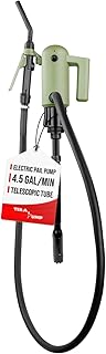 TERA PUMP TRPAIL Telescopic Wall Plug-In Pail Pump, Transfers 4.5 GPM, Electric Pail Bucket Pump For Engine Oil, Fuel, Agricultural Chemicals, Detergent, Water based Media