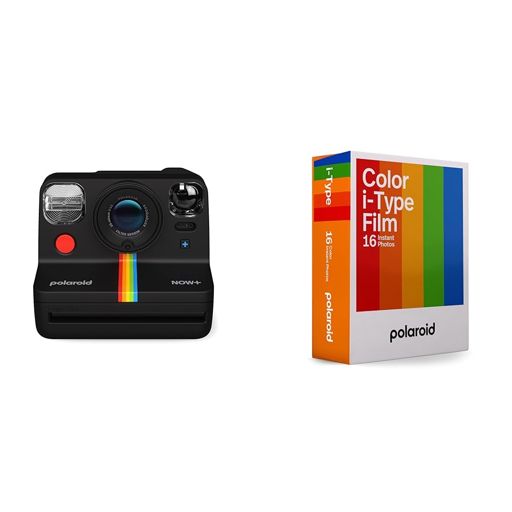 Polaroid Now+ Gen 2 Fotocamera Istantanea - Nero & Pellicola Istantanea Colore per i-Type