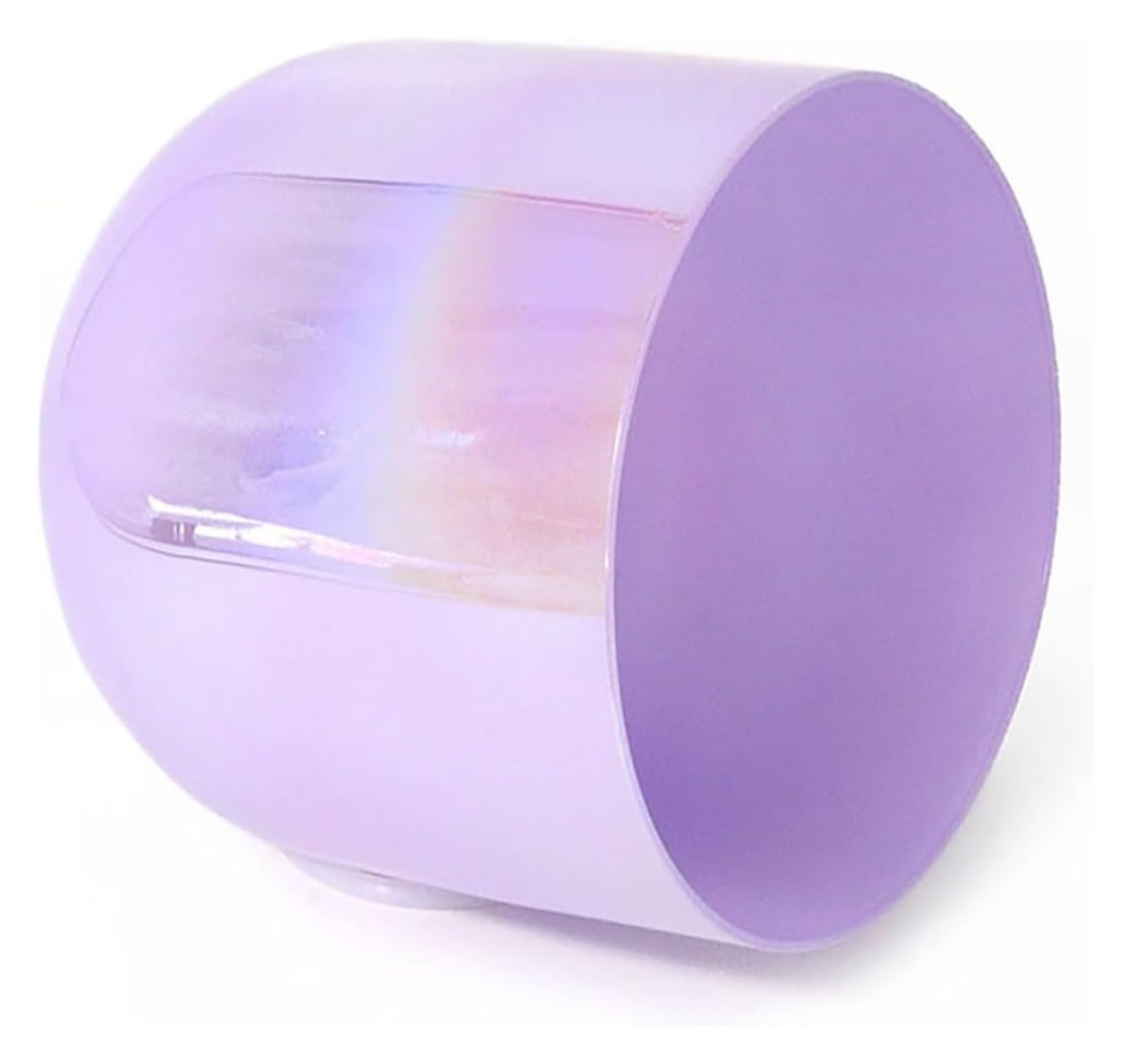 Frosted Quartz Note Crystal Singing Bowl, 432Hz, for meditazione yoga e guarigione sonora, ciotola di quarzo chakra, con percussore acrilico e anello di tenuta gratuiti, viola(8 Inch E Note)