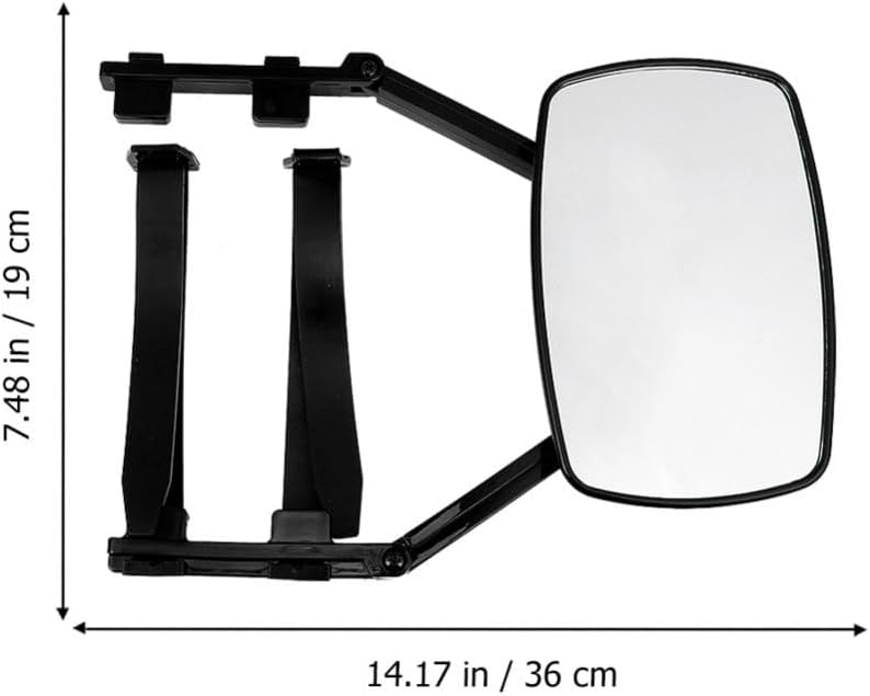 Tow Trailer Extension Rearview Mirrors with Folding Design, Black