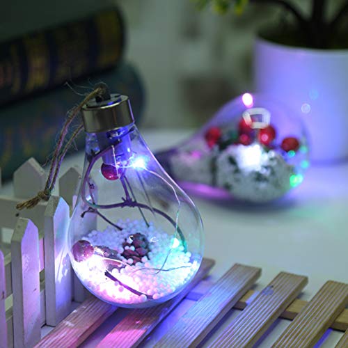BESTOYARD 1 peças de enfeites de árvore de Natal bola de LED para pendurar para decorações de árvore