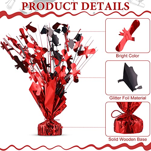 Image of Jetec 3 Pcs Graduation Table Centerpieces Graduation Table Decoration Glitter Foil Graduate Centerpieces for 2026 Grad Party Graduation Certificates(Red)