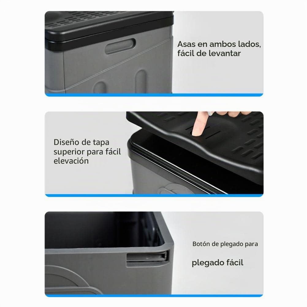 KENANLAN Inodoro portátil para camping y viajes, orinal plegable para coche, barco, senderismo, playa, soporta hasta 150 kg (gris)