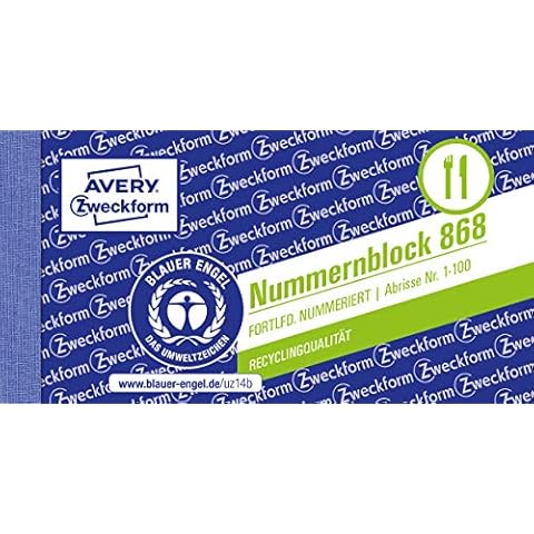 Bloque de Números Avery Zweckform 868-5 Cover