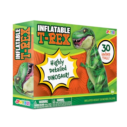 Image of JOYIN 30 inchT.rex Dinosaur Inflatable, Tyrannosaurus Rex Inflatable Dinosaur Toy for Party Decorations, Birthday Party Gift for Kids and Adults (Pack of 3)