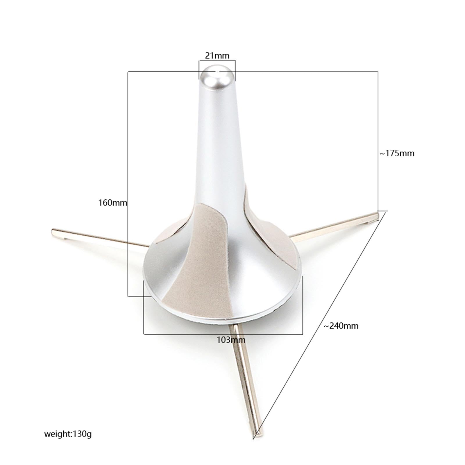 F Fityle Soporte de trompeta resistente y duradero, trípode plegable para instrumentos de viento