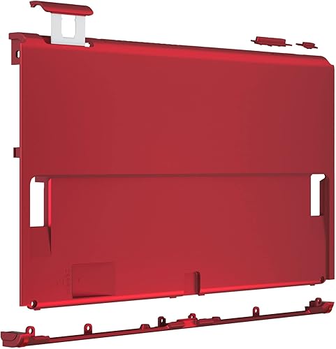 Miniatura 4 de eXtremeRate Vampire Red Soft Touch Console Back Plate DIY Carcasa de repuesto para consola Nintendo Switch OLED  Carcasa JoyCon y soporte no