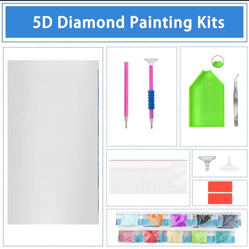 Image of SANYUN Hawk Diamond Art Kits for Adults &Beginner, Animals Diamond Painting, 5D Gem Art Painting Kits with Round Diamonds, Eagle&Mountain Diamond dots for Home Wall Gift Decor (12x16inch)