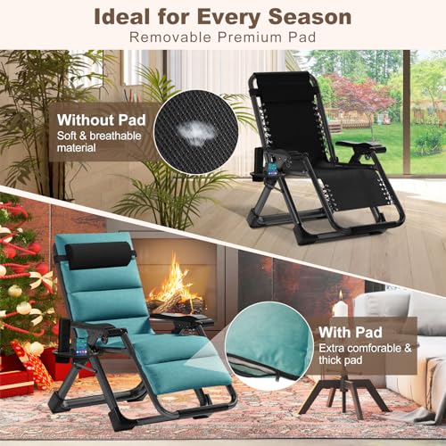 Image of DoCred Comfy Folding Recliner Chair -Bedroom Living Room Chairs