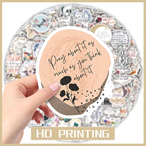100Pcs Bible Verse Stickers Jesus Christian Stickers Inspirational Decor Easter Party Favors For Kids Teens Adults Water Bottles Scrapbook Window Wall Cute Aesthetic Waterproof Vinyl Graffiti Decals #TOP1