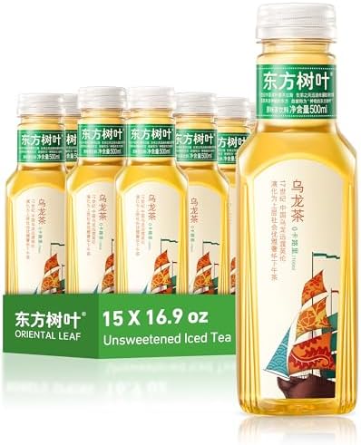 ORIENTAL LEAF Oolong Tea, Unsweetened Iced Tea, 16.9 Fl Oz (15 Pack)