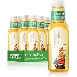ORIENTAL LEAF Oolong Tea, Unsweetened Iced Tea, 16.9 Fl Oz (15 Pack) | Sugar Free, 0 Calories, brewed from real tea leaves.