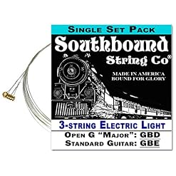 Electric Light 3-String Cigar Box Guitar Strings – Open G/Standard Tuning C - Les Beatles, Paul McCartney, John Lennon, RIngo Starr, George Harrison